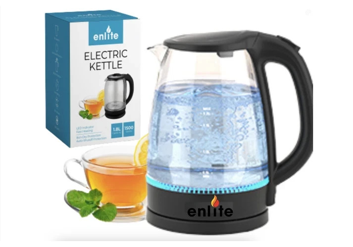 Enlite Fast Boiling Electric Glass Kettle