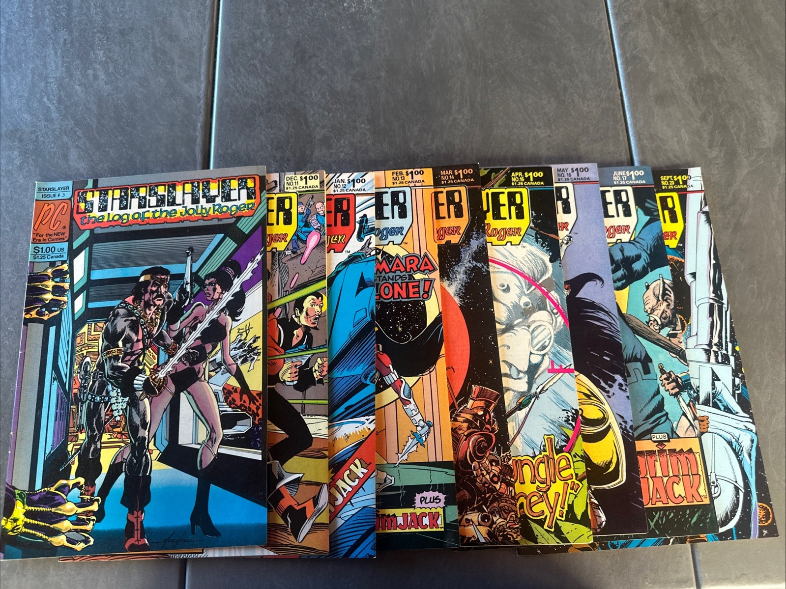 Starslayer Lot of 9 Issues 3 11-17 and 20 VF Bagged/Boarded 1982 Starslayer Lot of 9 Issues 3 11-17 and 20 VF Bagged/Boarded 1982