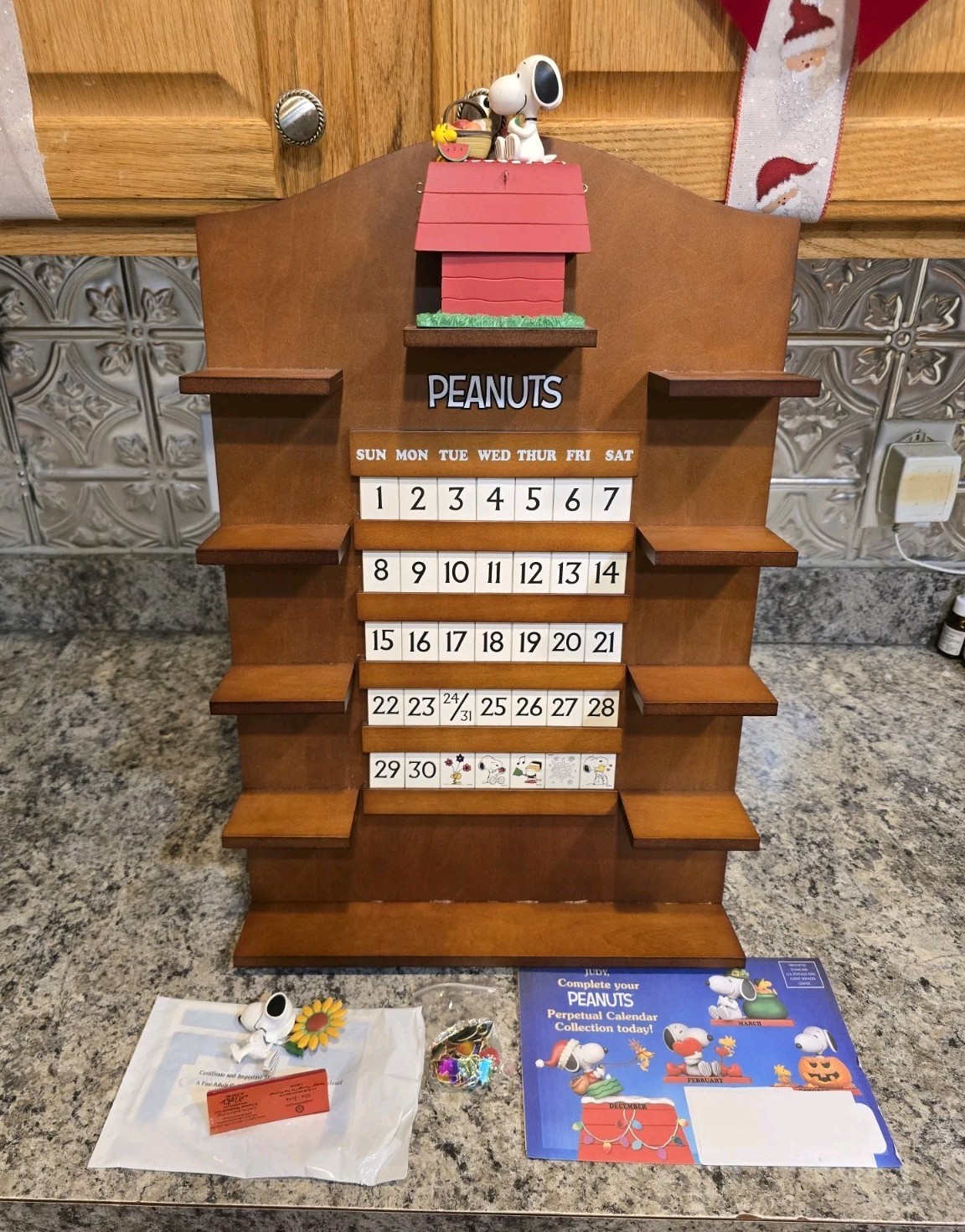 Snoopy Through The Year Perpetual Calendar Made by The Bradford Exchange