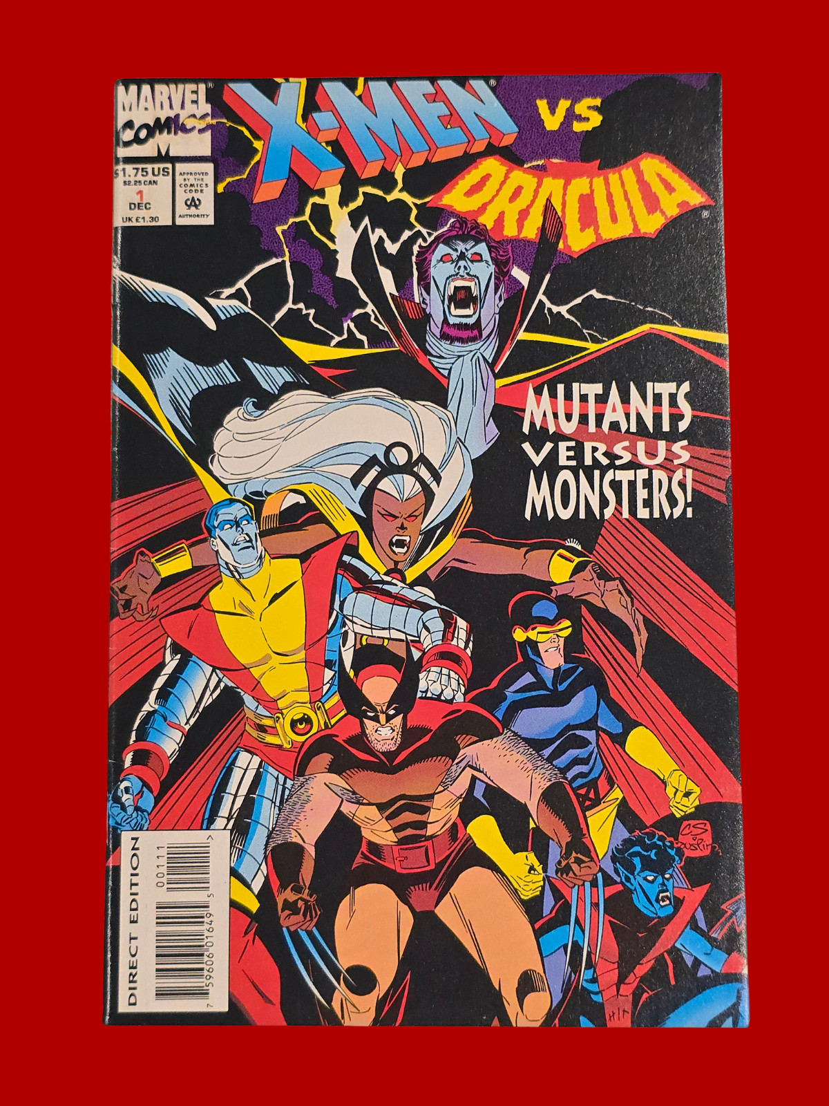 X-Men vs Dracula #1 Marvel Comics 1993 Direct Edition Mutants vs Monsters