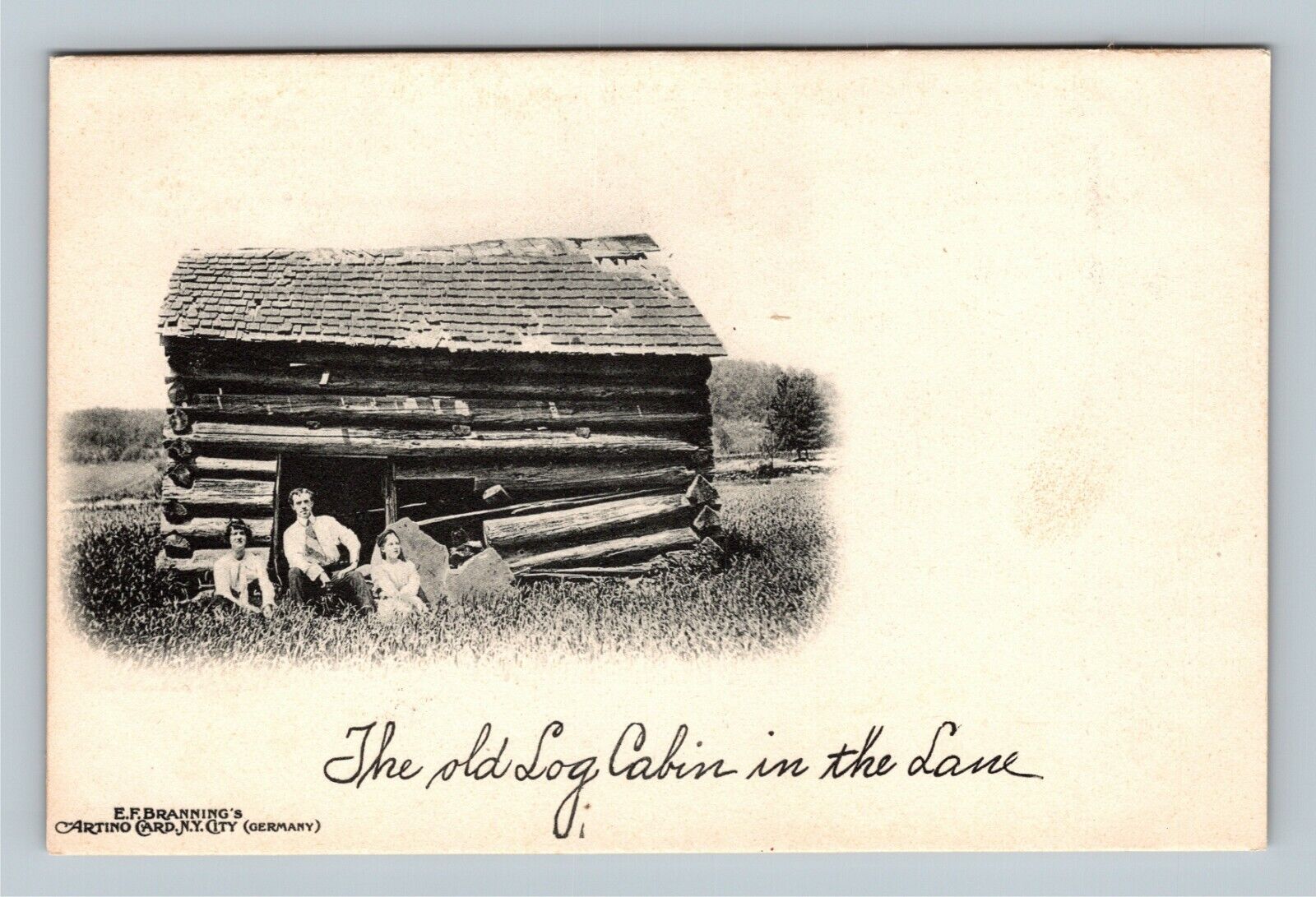 The Old Log Cabin In The Lane, Vintage Postcard