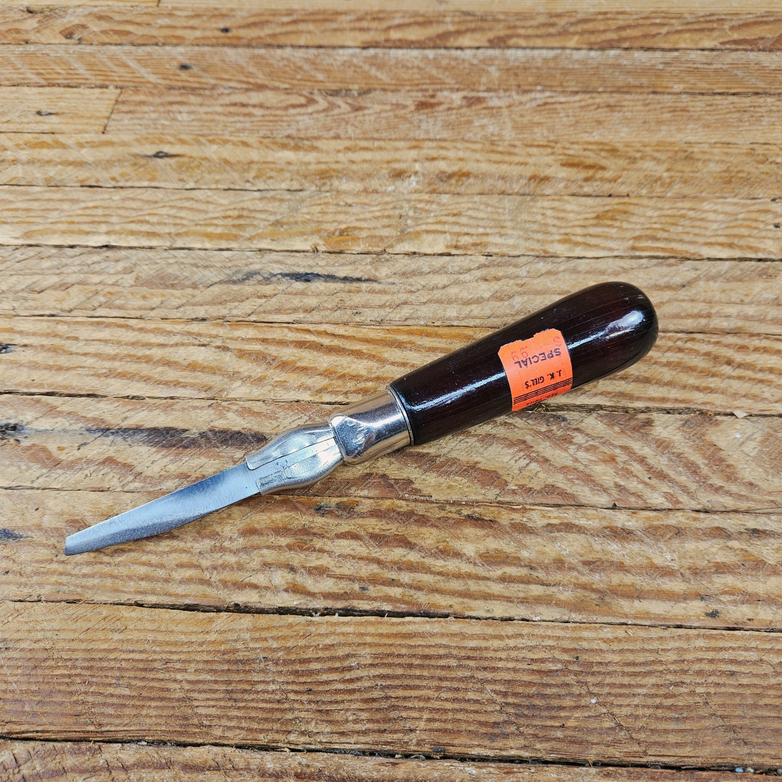 Vintage Dexter Southbridge Mass Adjustable Extension Mill Knife Wood Handle