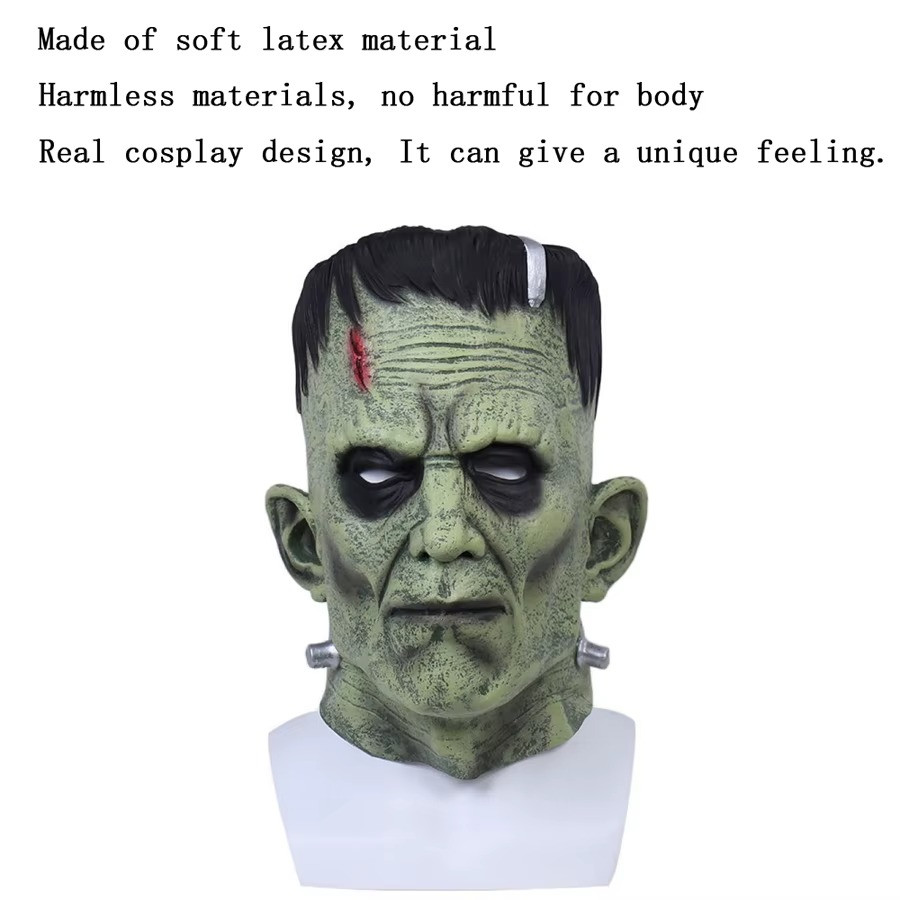 Frankenstein Monster Latex Mask Zombie Devil Halloween Costume Prop