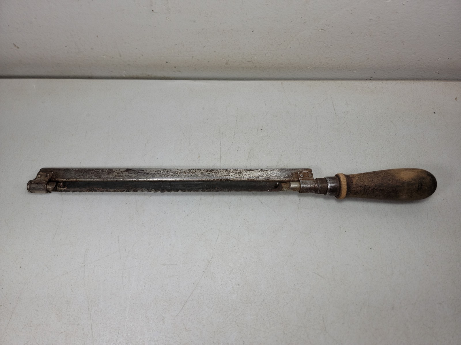Rare Vintage L.S. Starrett Co No 150 Saw Machinists Narrow Frame Saw