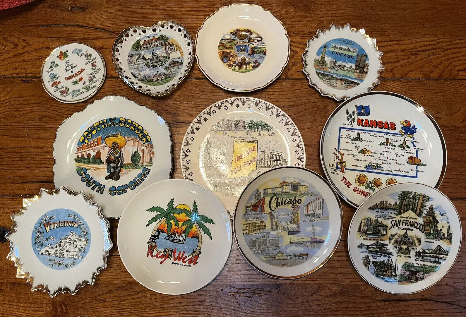 Various State Collectible Decorative Detail Souvenir State Plates- You Pick