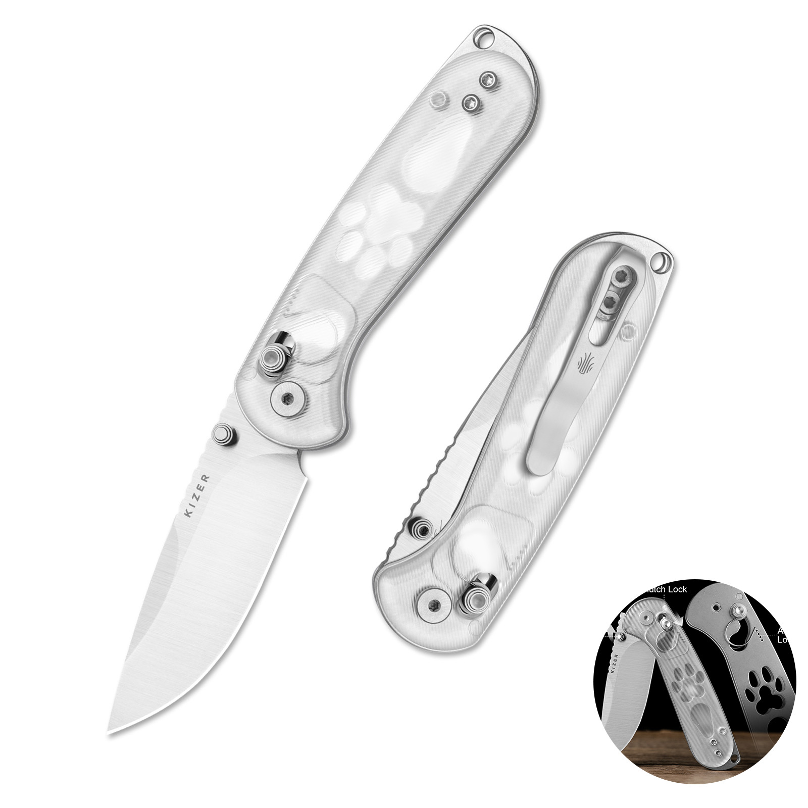 Kizer Buddy II EDC Folding Pocket Knife 2.95