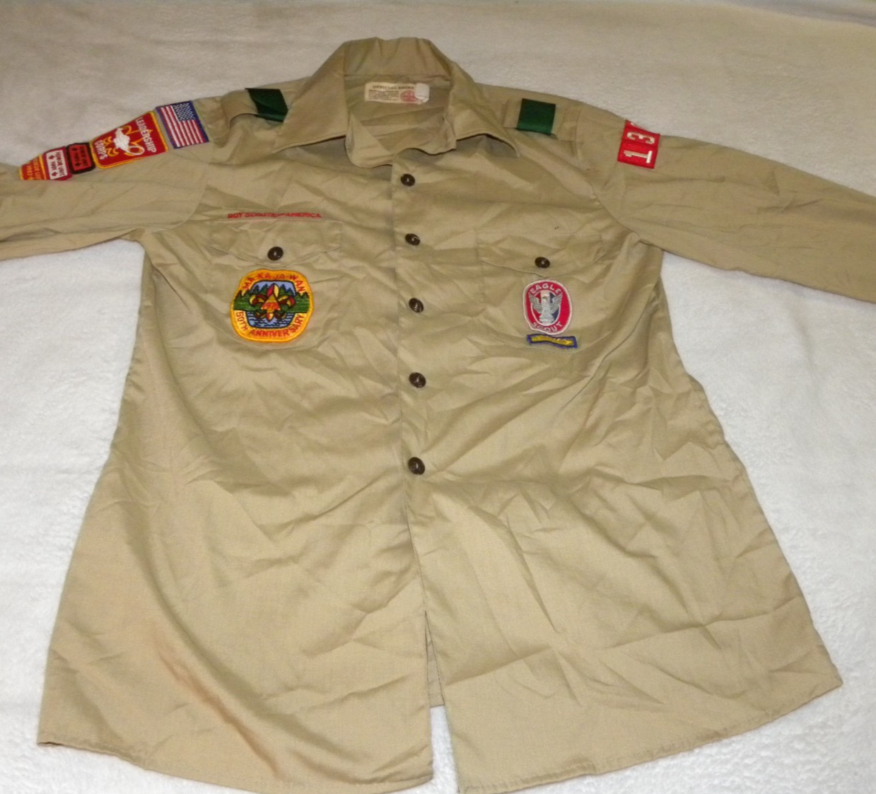 Vintage 1979–82 Boy Scouts of America Uniform Shirt Troop 138-Ma‑Ka‑Ja‑Wan 50th Vintage 1979–82 Boy Scouts of America Uniform Shirt Troop 138-Ma‑Ka‑Ja‑Wan 50th