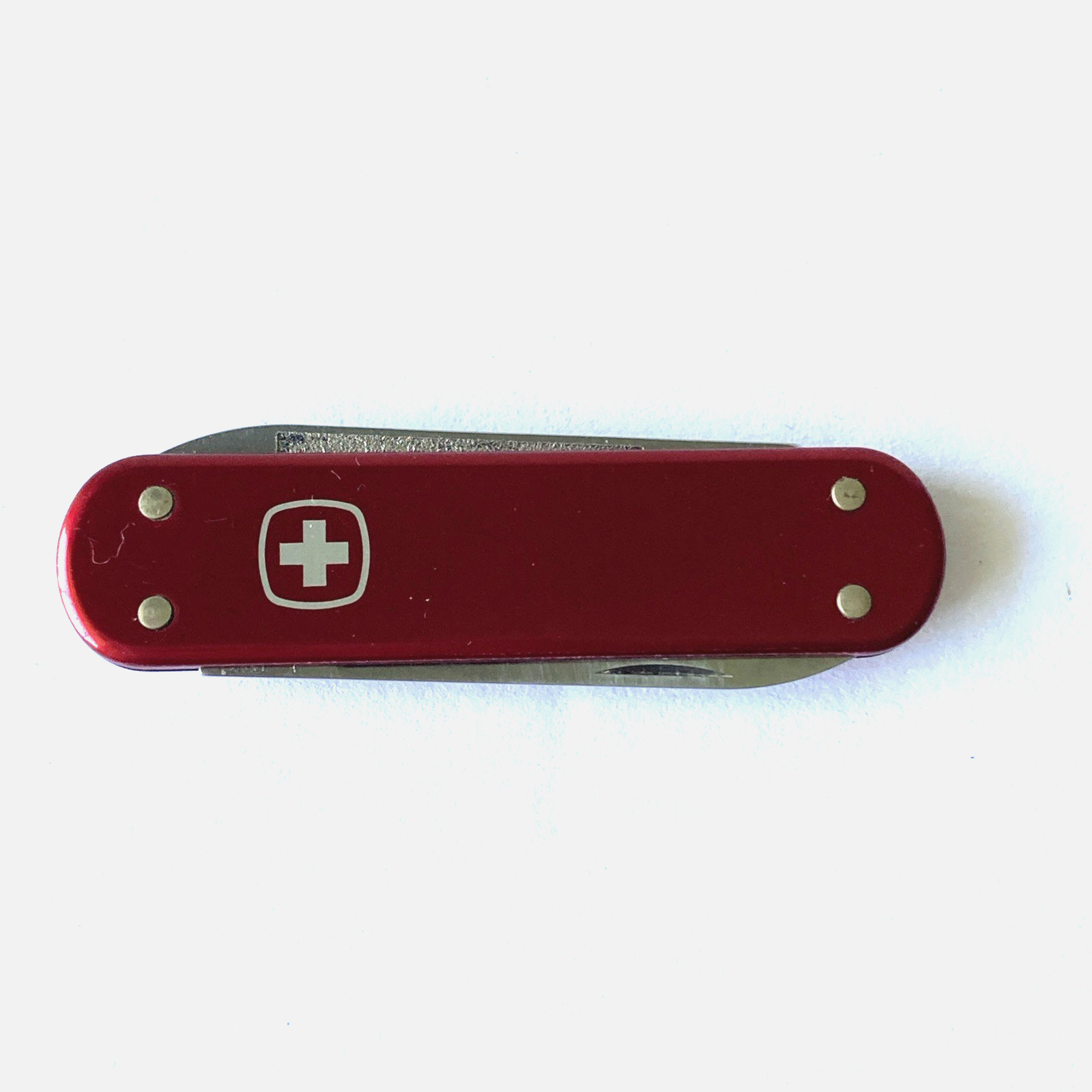 Vtg Wenger Crusader Money Clip Red Alox Swiss Army Knife Vintage Switzerland