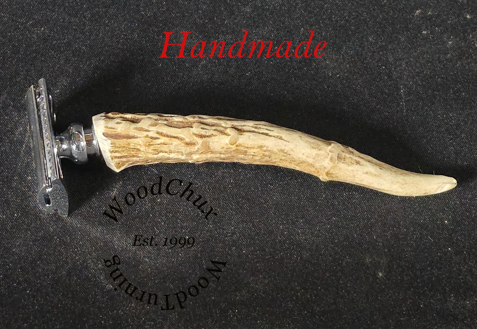 Handmade Whitetail Deer Antler Safety Shaving Razor SEE VIDEO 1080