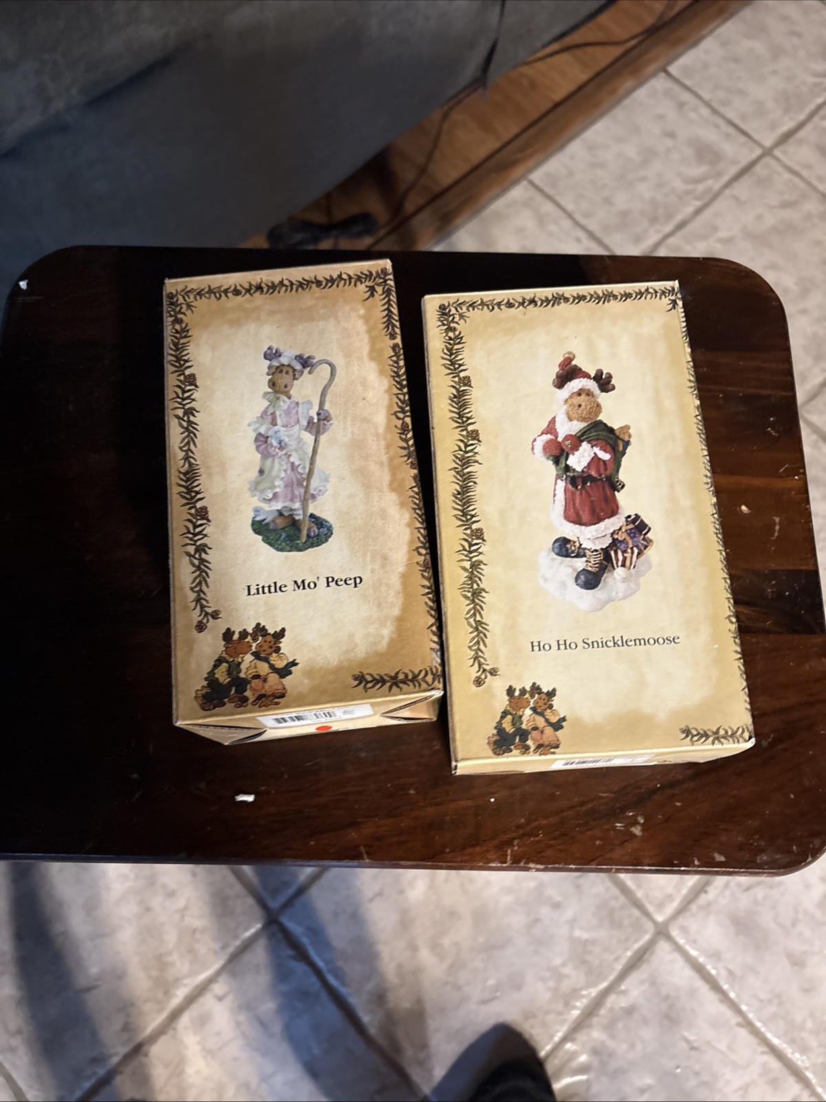 Boyds Bears Ho Ho Snicklemoose & Little Mo Peep Critter & Co Moose Troop in Box