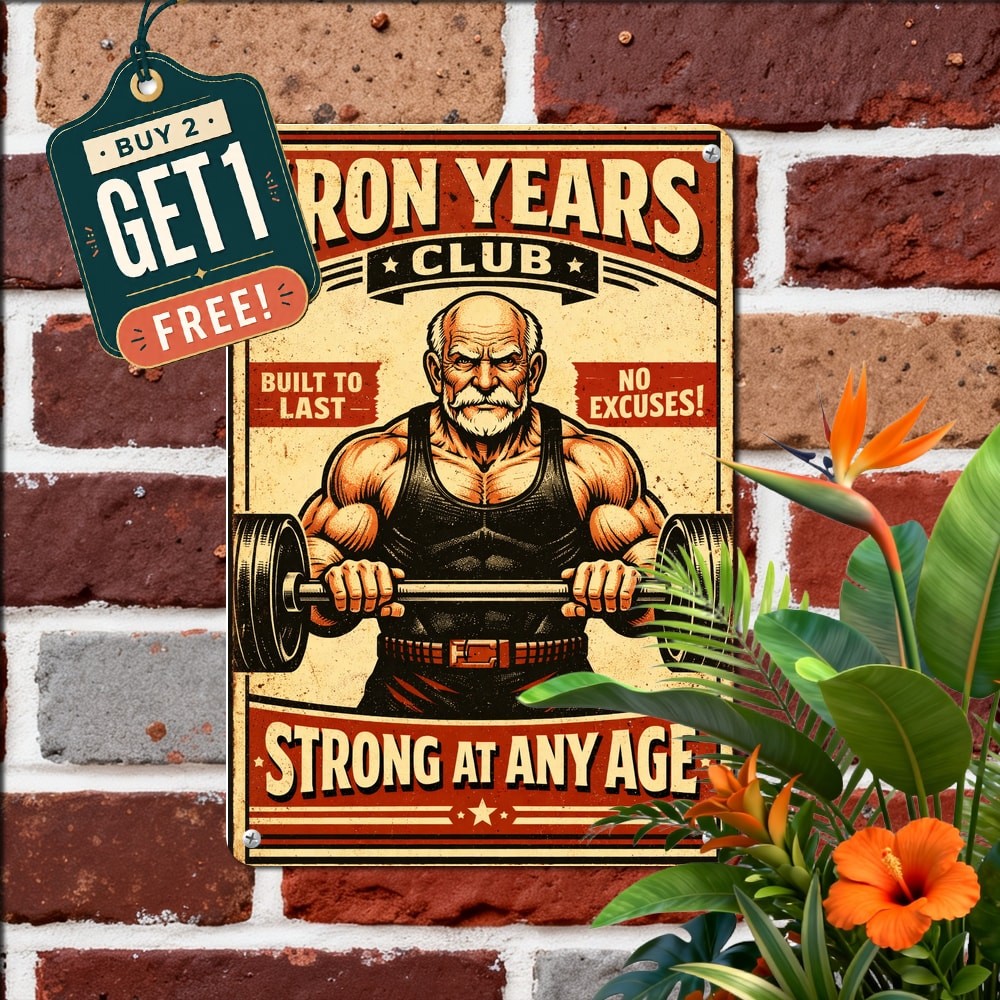 Gym Masters Division Respect Your Elders Bodybuilding Gift Metal Sign 8x12