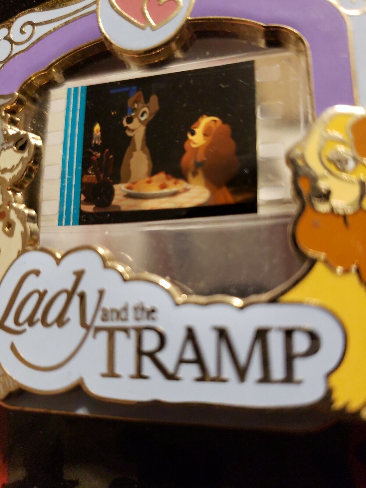 Disney Lady and the Tramp Actual Cel Piece Rare Dinner Scene B LE 2000 Pin 02