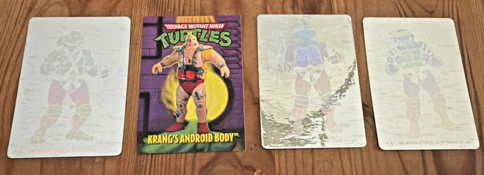 1991 Teenage Turtles TMNT Hologram Card lot EX (3) Mirage + Krang Body Card NM +