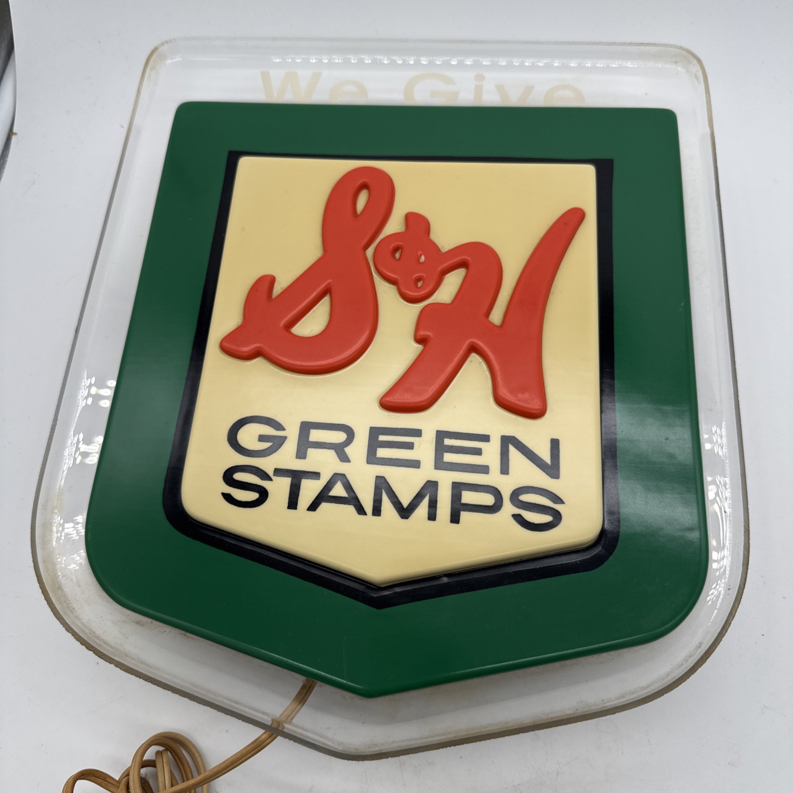 Vintage S&H Green Stamps Lighted Sign Works Vintage S&H Green Stamps Lighted Sign Works