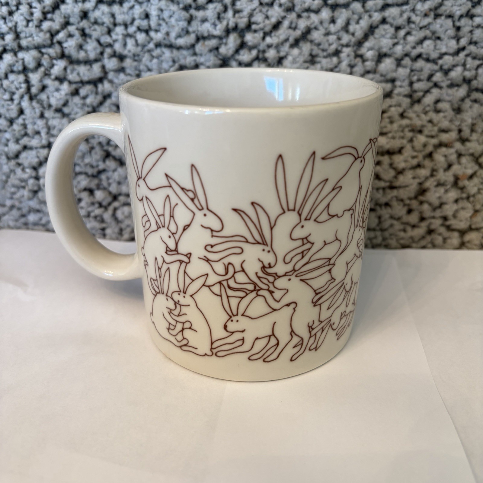 Vintage Taylor & NG San Francisco Brown Naughty Bunny Rabbits Coffee Mug