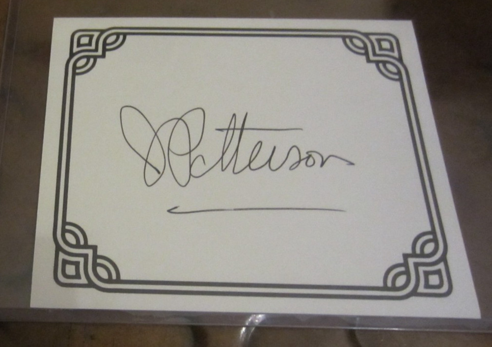 James Patterson signed autographed bookplate  Alex Cross Michael Bennett