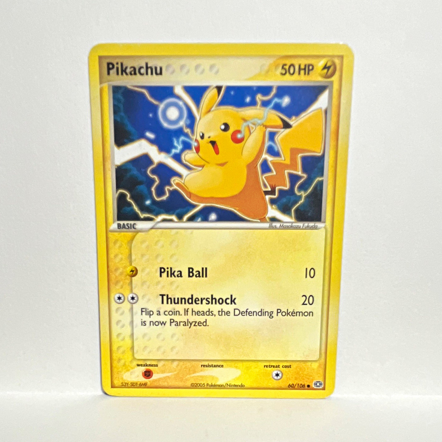 Pokémon TCG Pikachu 60/106 EX Emerald 2005 Common 50HP English Pokemon