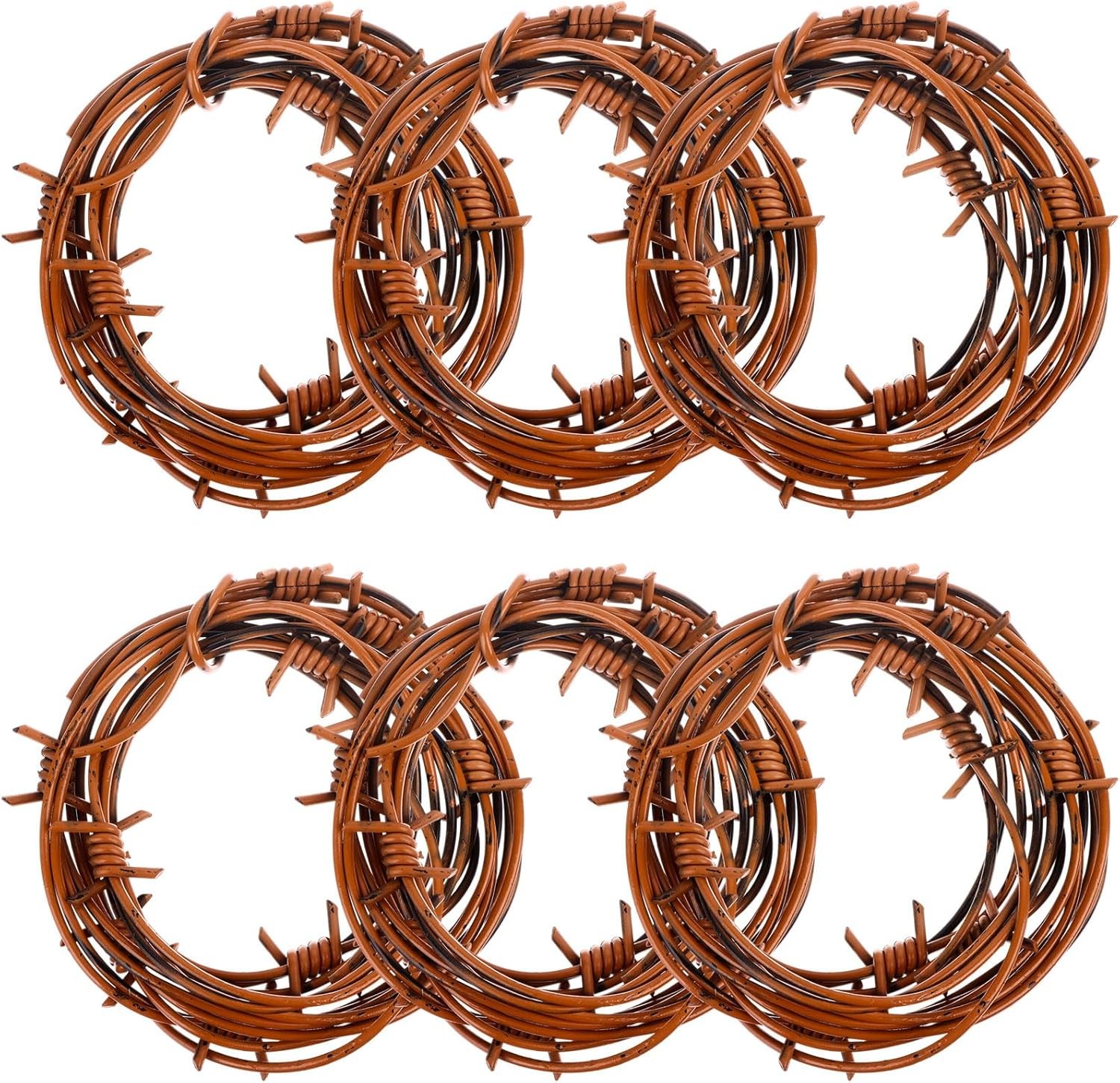 49 Foot Fake Rusted Barbed Wire Decoration 6 Pcs Halloween Plastic Barb Wire Dec 49 Foot Fake Rusted Barbed Wire Decoration 6 Pcs Halloween Plastic Barb Wire Dec