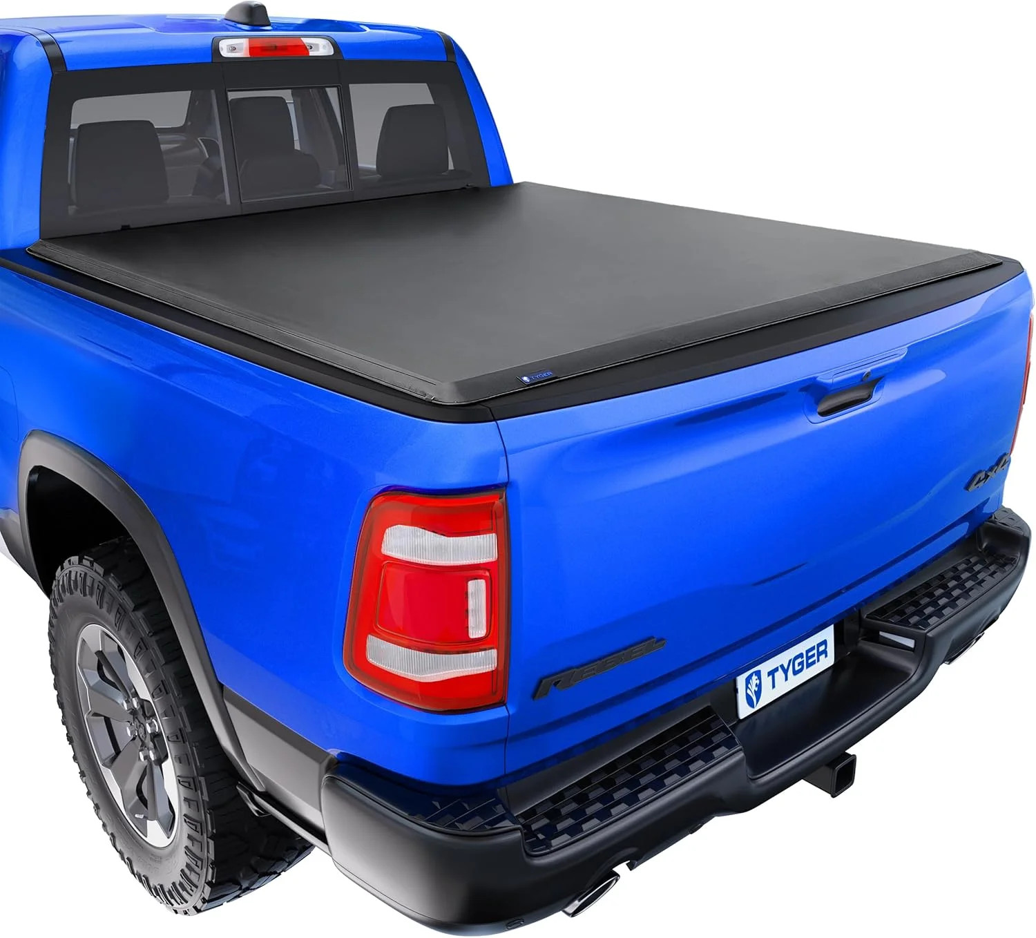 Tyger Auto T1 Soft Roll-up Truck Bed Tonneau Cover Compatible with 2019-2026 Ram