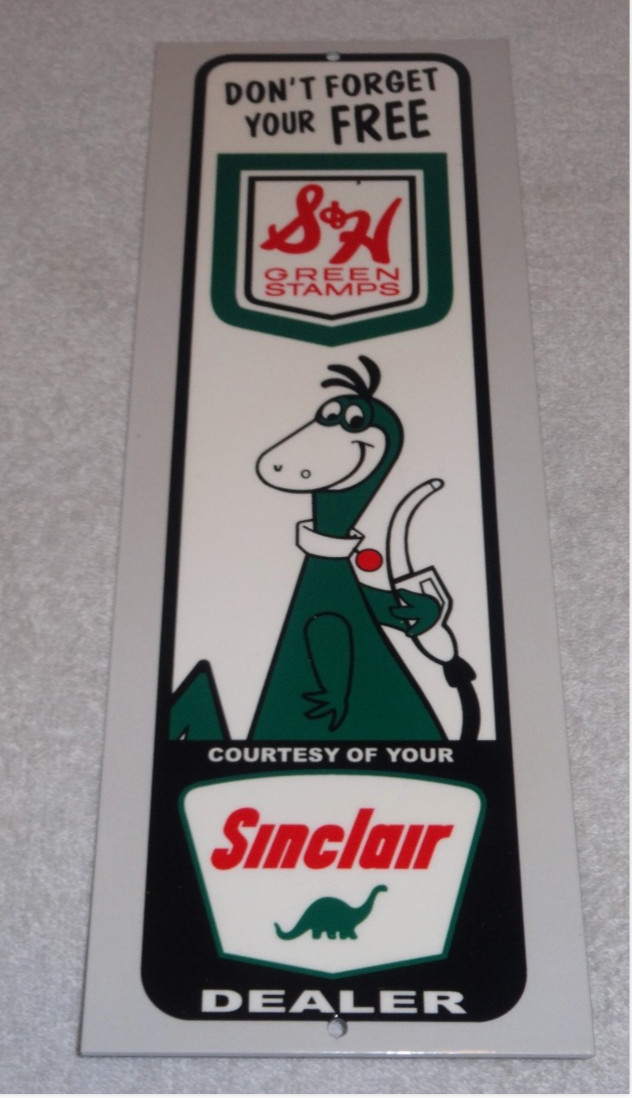 VINTAGE SINCLAIR GASOLINE AND S & H GREEN STAMPS 15\