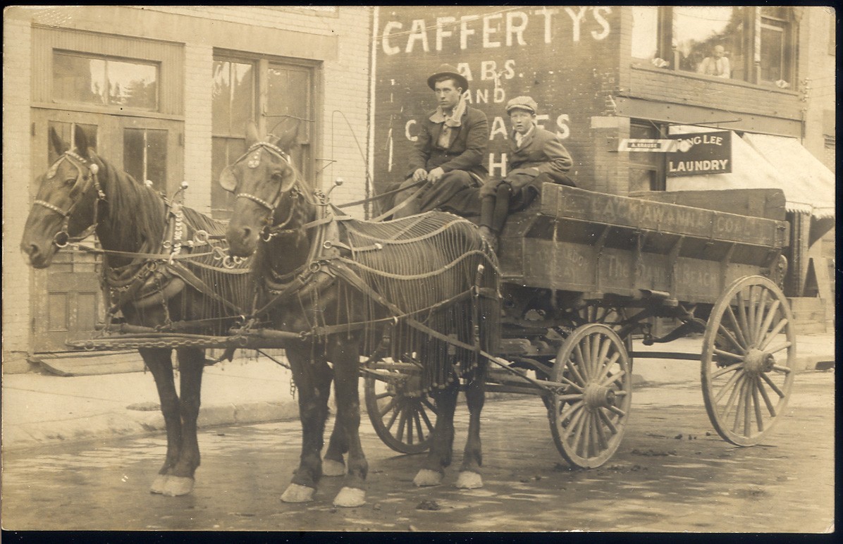 RPPC \'Lackawanna Coal Co.\' Delivery Wagon, Binghamton, New York, Ca. 1912