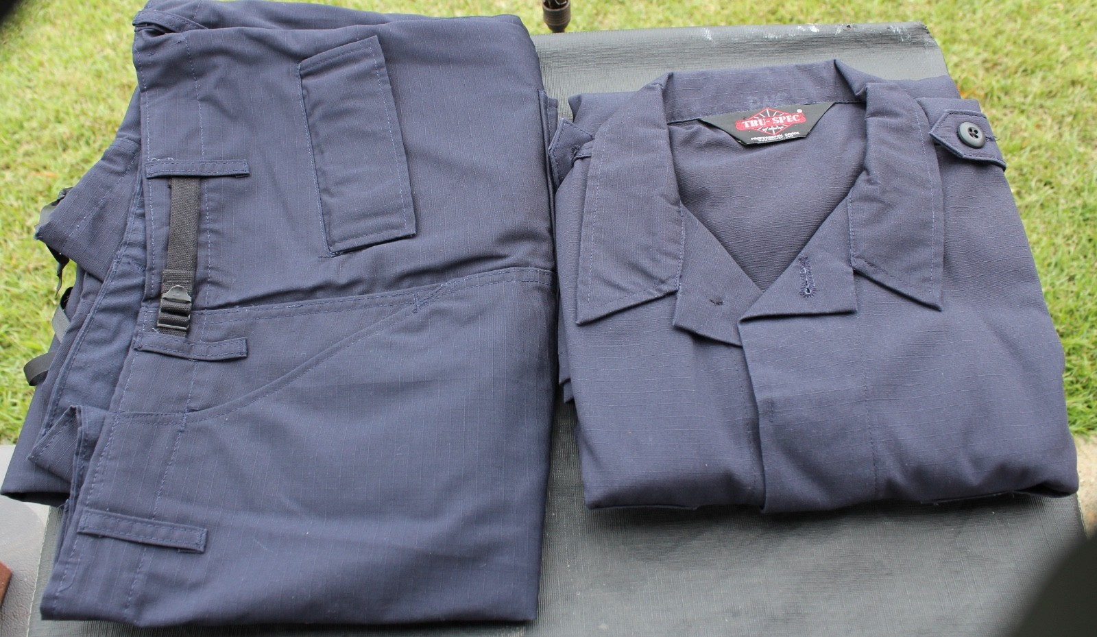 Men\'s Tru-Spec Military Tech Jacket and Pants Set  Navy Blue Size L Waist 35-39