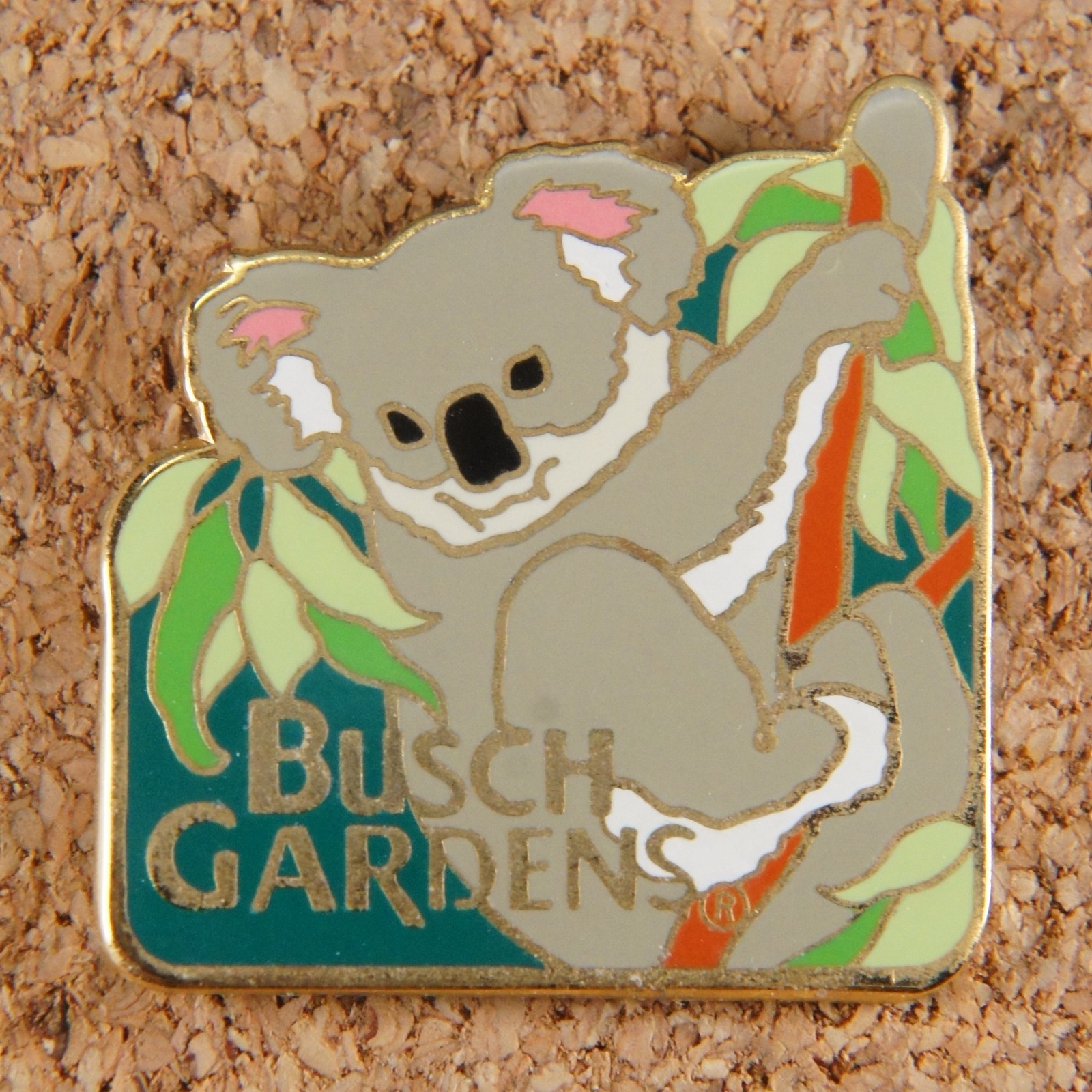 Vintage 1995 Busch Gardens Koala Pin Badge Theme Park 
