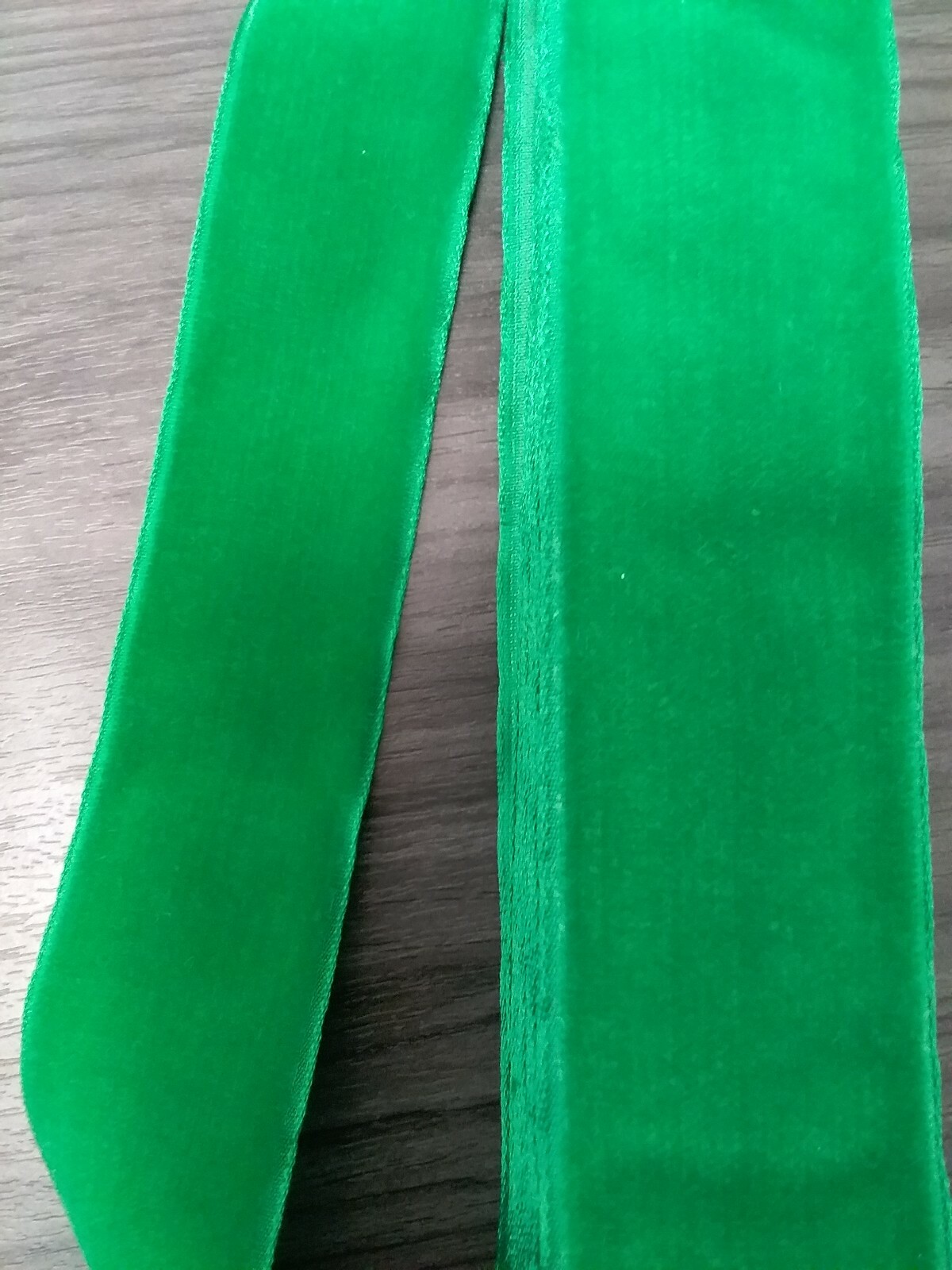 10 Yards Green Vintage 1 1/2” Bouffante Velvet Ribbon Made in France All Rayon