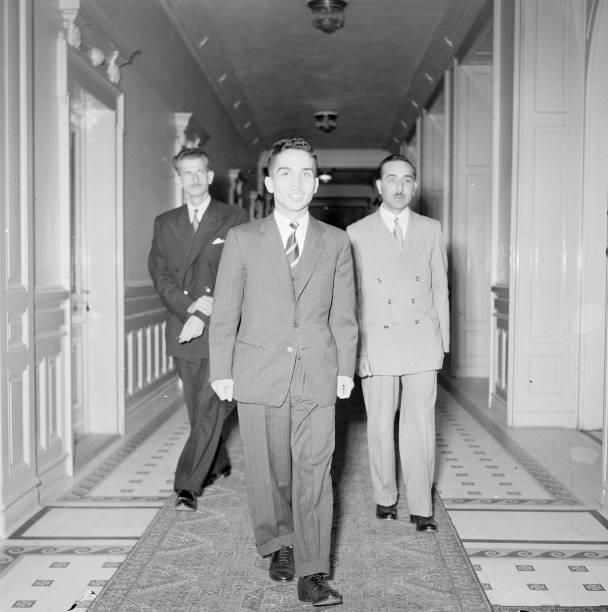 King Hussein of Jordan c 1953 Switzerland Historic Old Photo