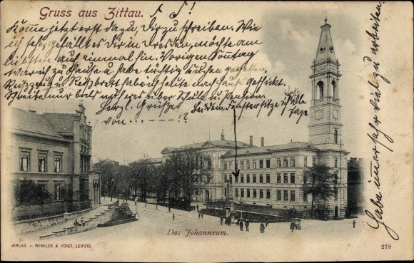 Postcard Zittau in Saxony, the Johanneum - 10370946