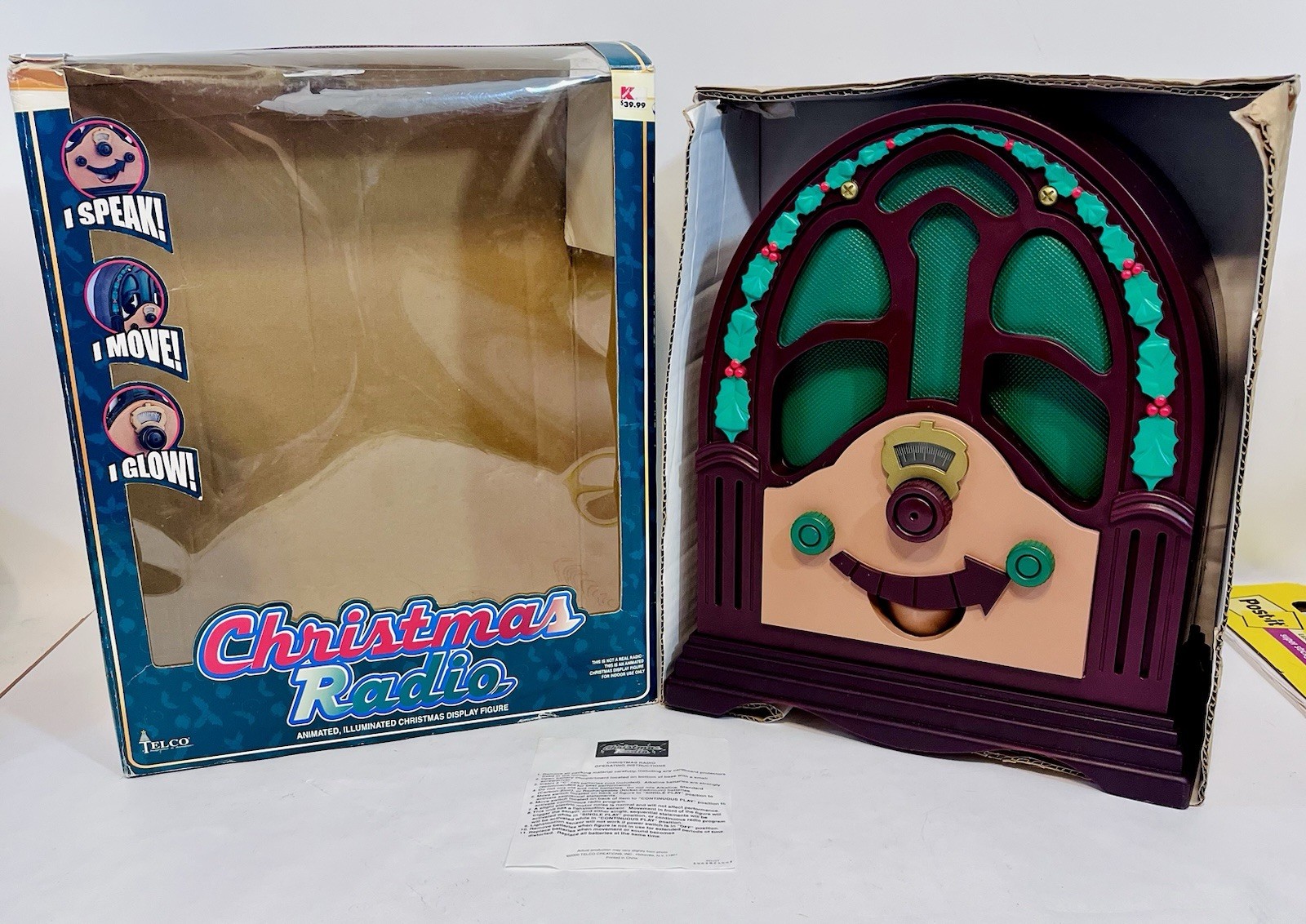 VTG Telco Motionette Talking Singing Animated Christmas Radio NEVER USED NIOB