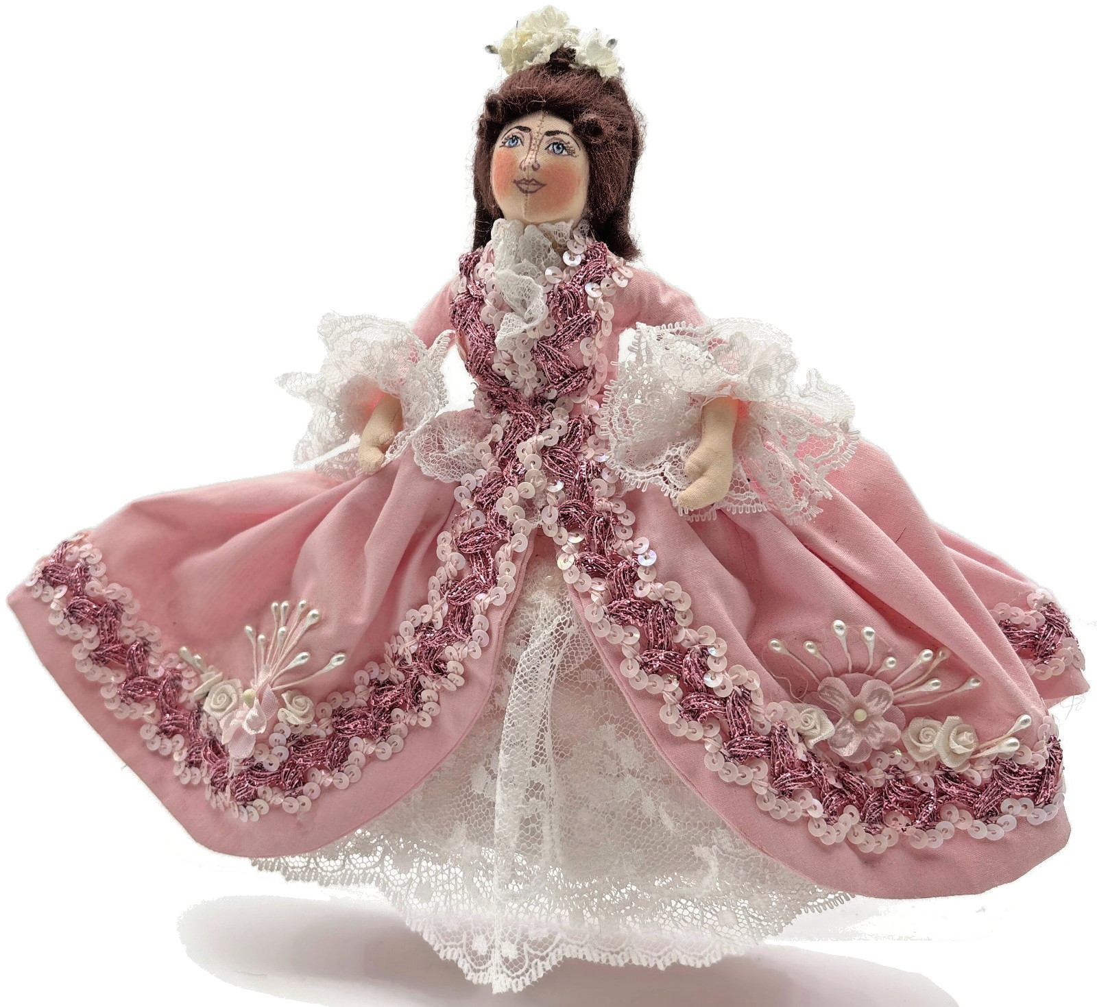 Gladys Boalt Beauty Belle Pink Beauty and The Beast Pink Christmas Ornament