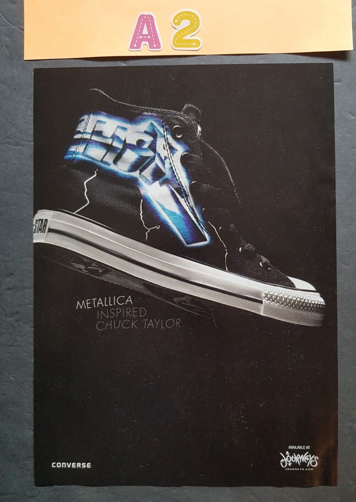 Metallica Inspired Chuck Taylor Converse Shoes Promo Print Ad Vintage 2009
