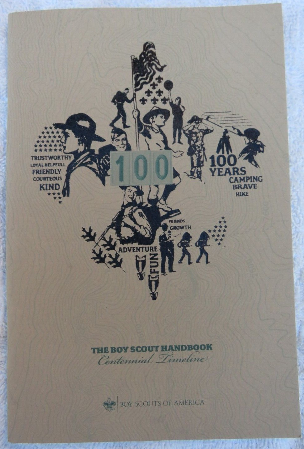 The Boy Scout Handbook Centennial Timeline 100 Year Anniver.*Full Color Photos