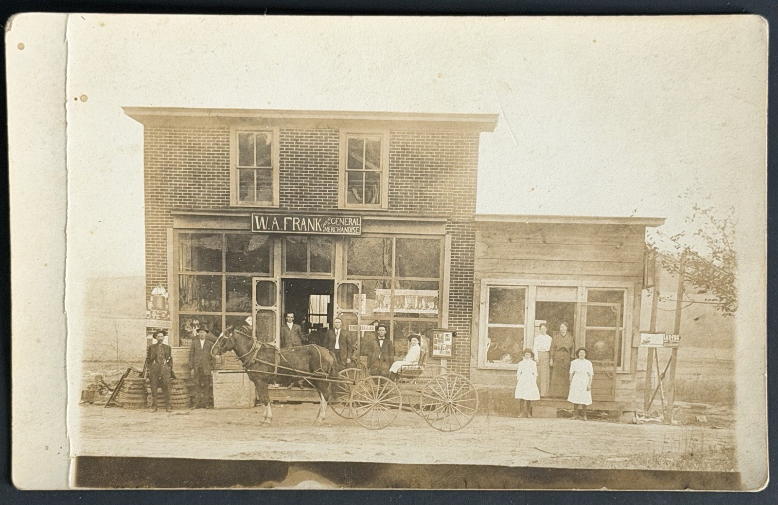 1910s RPPC W.A. FRANK GENERAL MERCHANDISE STORE RICHLAND WISCONSIN POSTCARD
