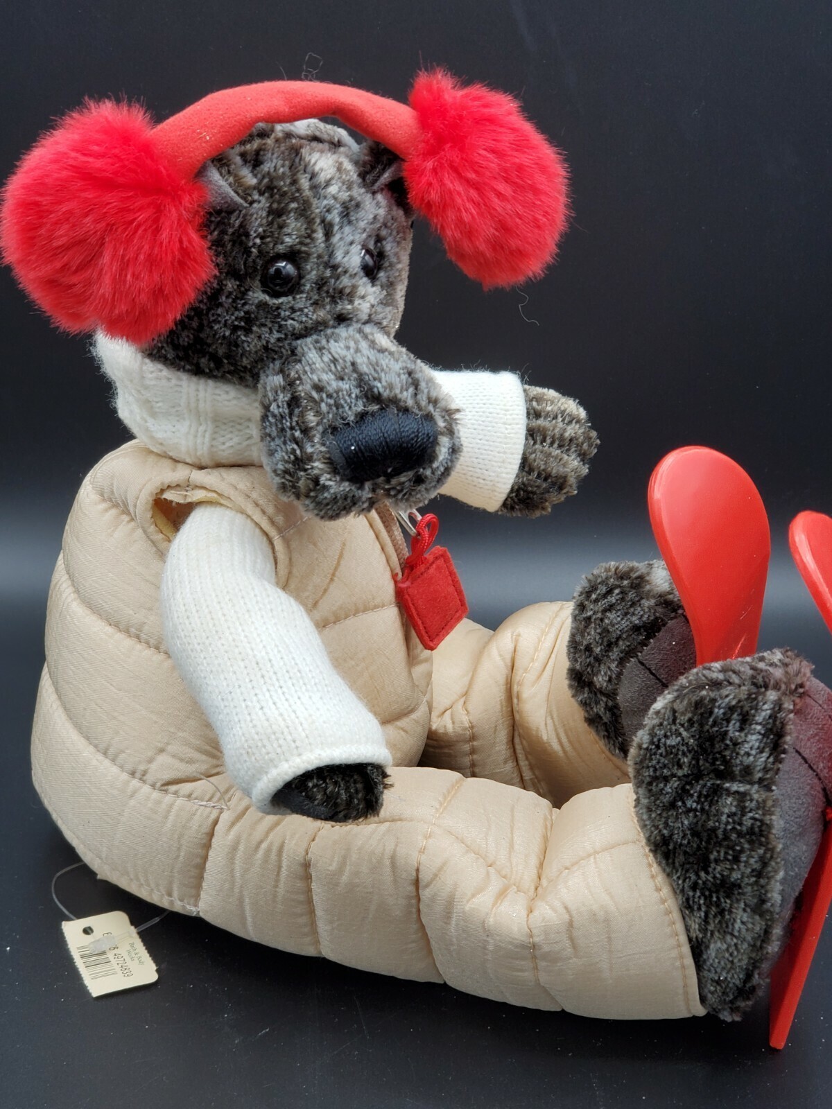 Vintage 1998 Bath and Body Works Skiing Benny Bear Plush NWT