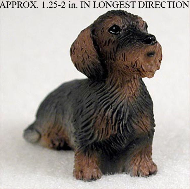 Wirehair Dachshund Mini Hand Painted Figurine