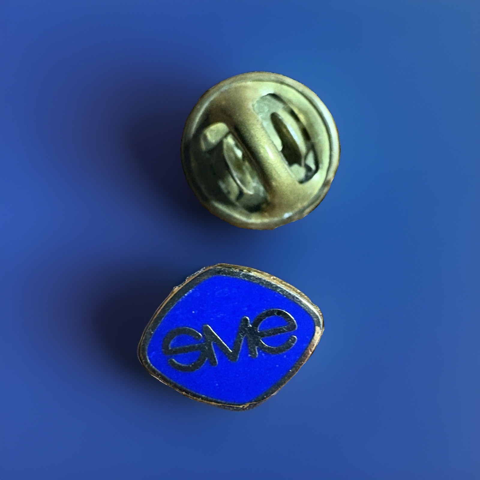 Vintage SME Logo Lapel Pin Blue Enamel Gold Tone Corporate Advertising X44
