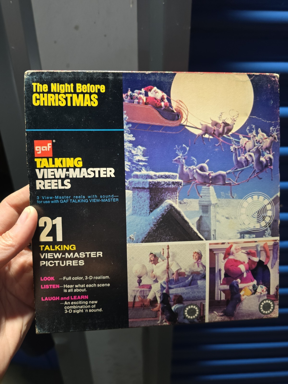 1973 gaf Talking View Master Reels The Night Before Christmas. Gently Used 