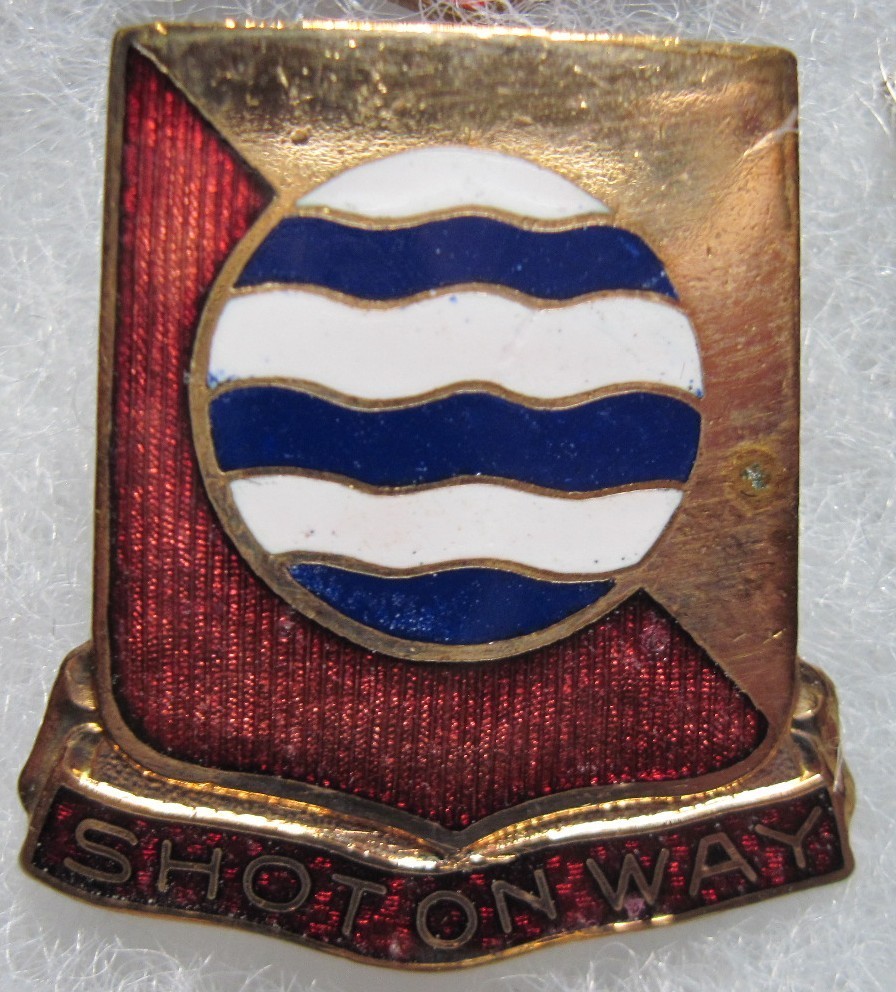 Army DI dui SB screwback ww2 261st COAST ARTILLERY REGIMENT  CA Robbins SCARCE
