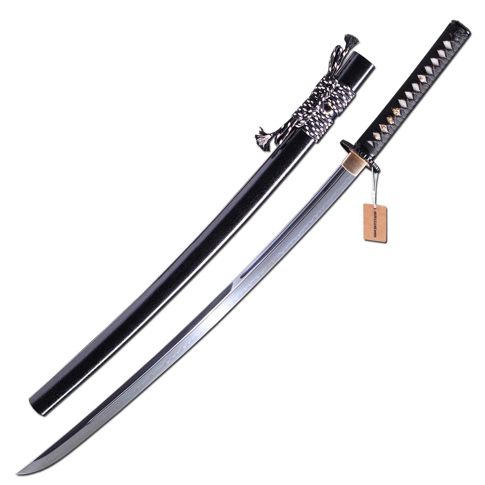 MURASAME Samurai KatanaSword 41\'\' T10 Steel Real Hamon UnkubiZukuri Razor Sharp