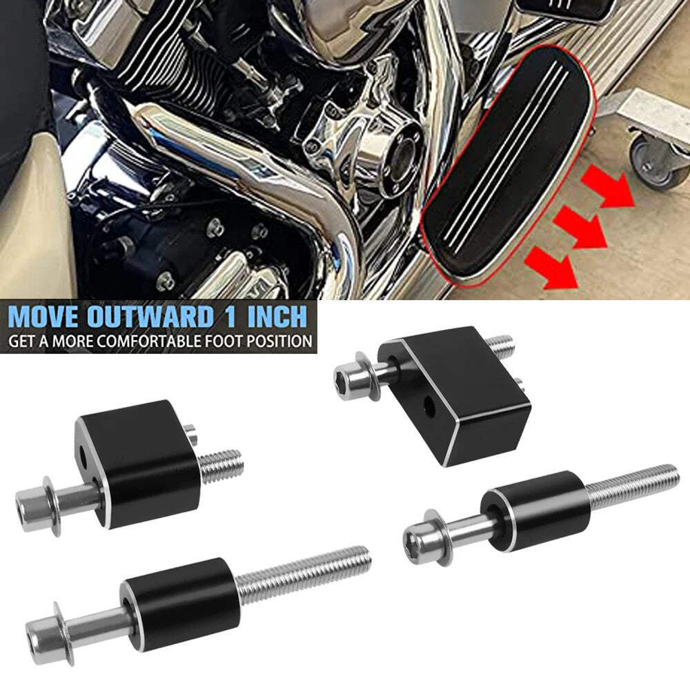 Street Glide Driver Floorboard Extensions kit 1\'\' For Harley Touring Models Road