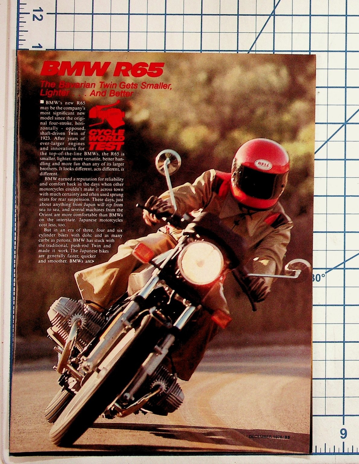 1979 BMW R65 Motorcycle Review Cycle World Magazine Article Ephemera