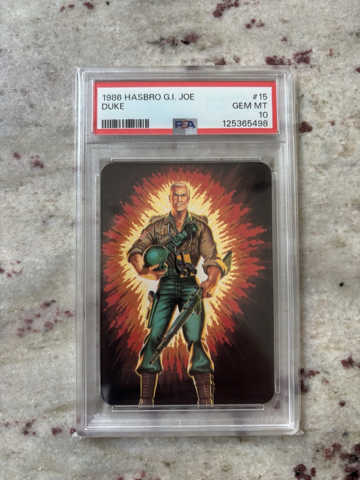 1986 Hasbro/Milton Bradley GI Joe Card Duke PSA 10 First Card Appearance