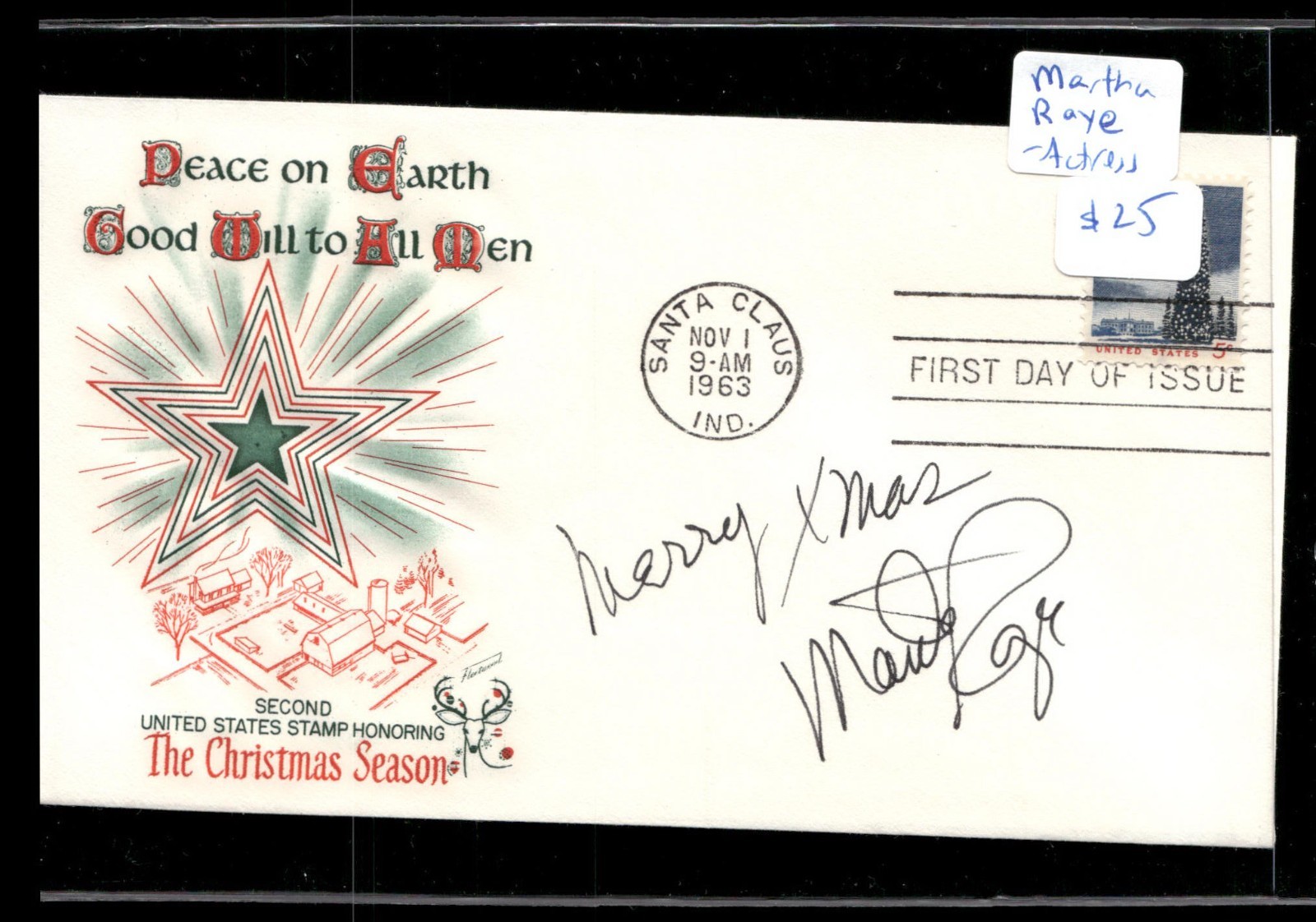 Actress Martha Raye Signed 1st Day Cover AUTO -Over 1000 First Day Autos 4 sale