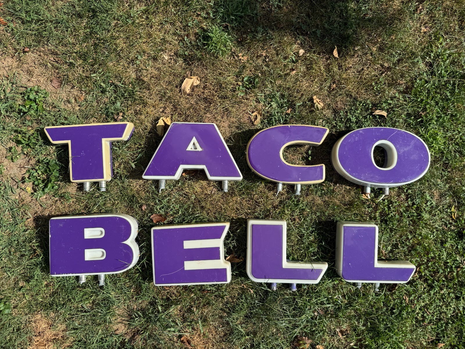 Vintage Taco Bell Sign Letters Set of 8 Channel Letters Restaurant Authentic Y2K
