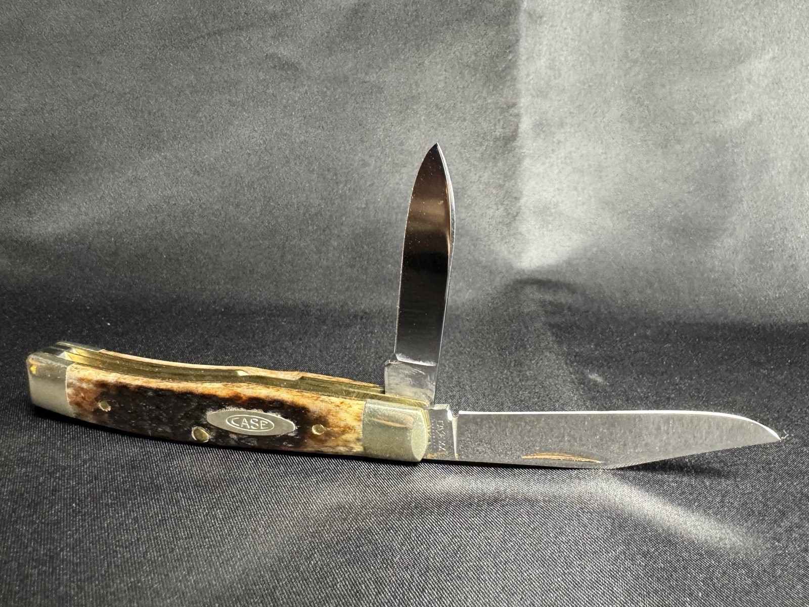 Vintage 1981 Case XX 9 Dot TEXAS JACK 2 Blade Jigged Bone Knife 62032