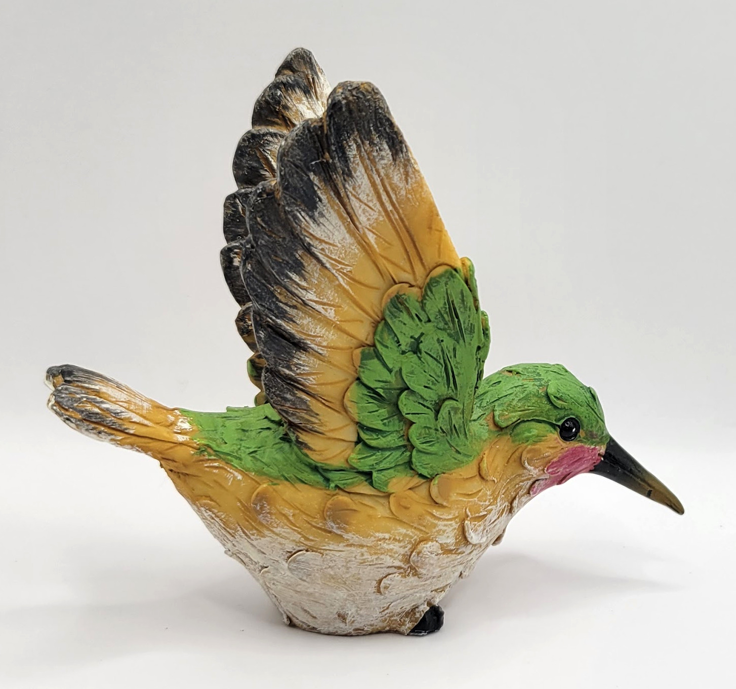 Vintage Resin Hummingbird Bird Hand Painted Figurine