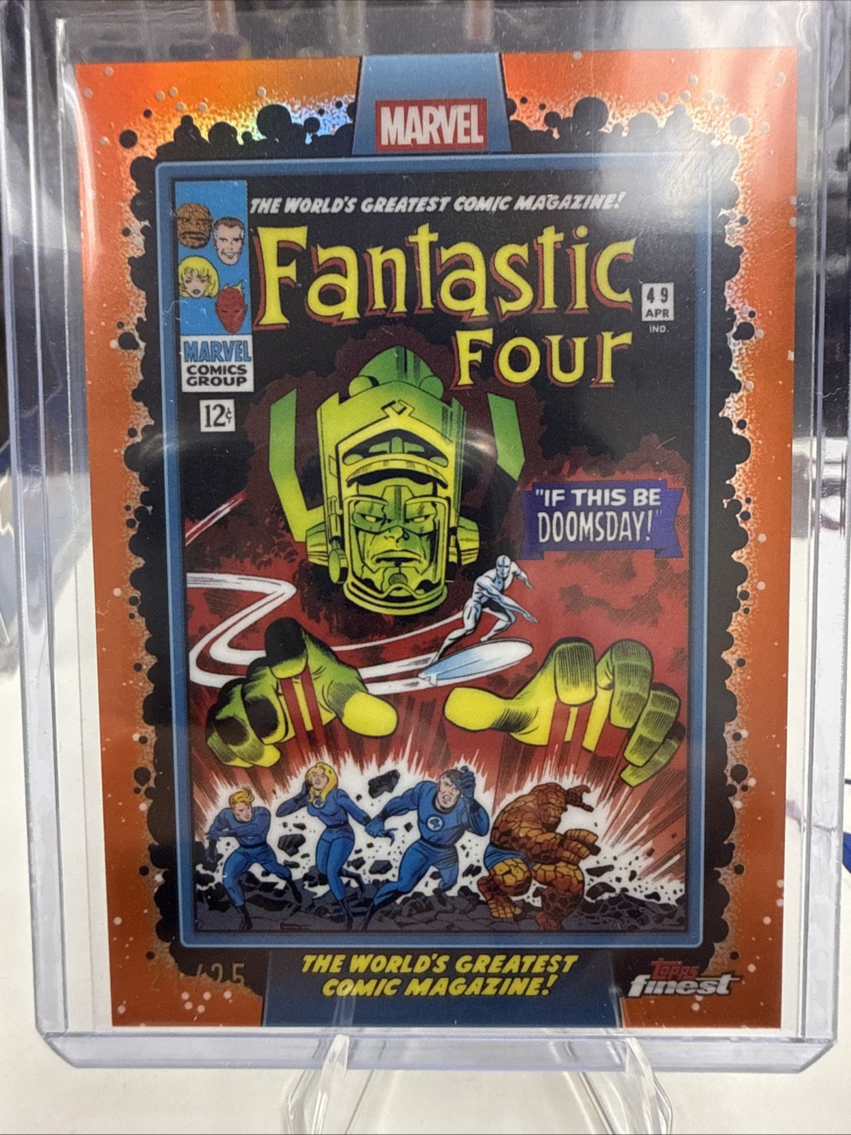 2026 Topps Finest Fantastic Four #49 Comic Cover /25 Galactus Silver Surfer