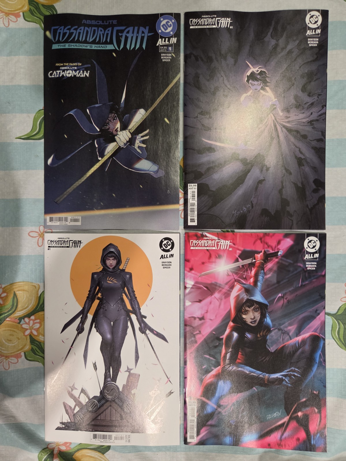 Absolute Cassandra Cain Shadows Hand #1 Set 4 ~ Joker ~ UNREAD